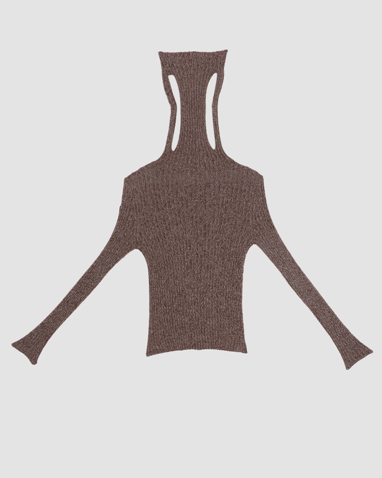Cirri Long Sleeve Turtleneck - Organic Cotton - Grey Brown Melange