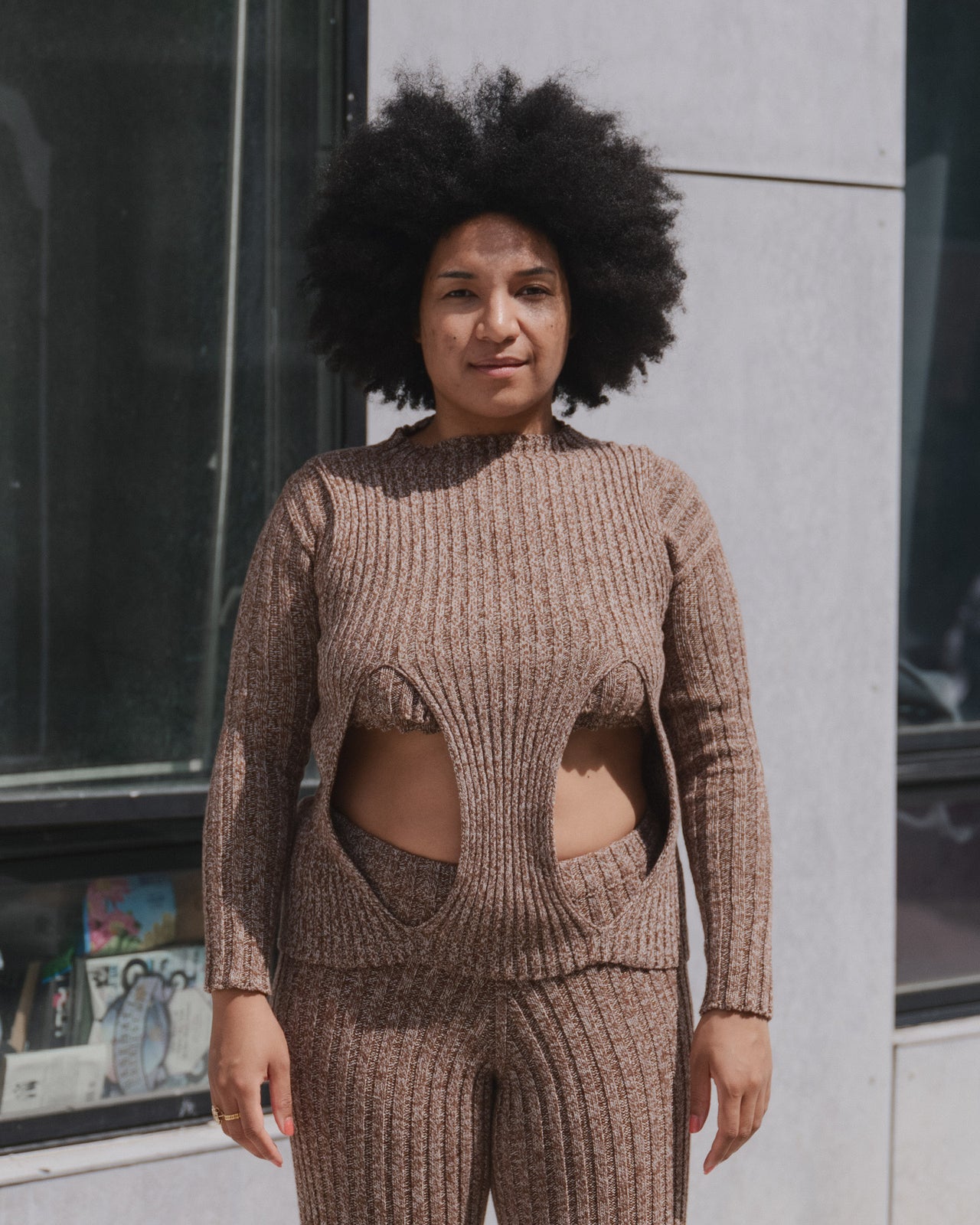 Cirri Sleeveless Top - Organic Cotton - Grey Brown Melange