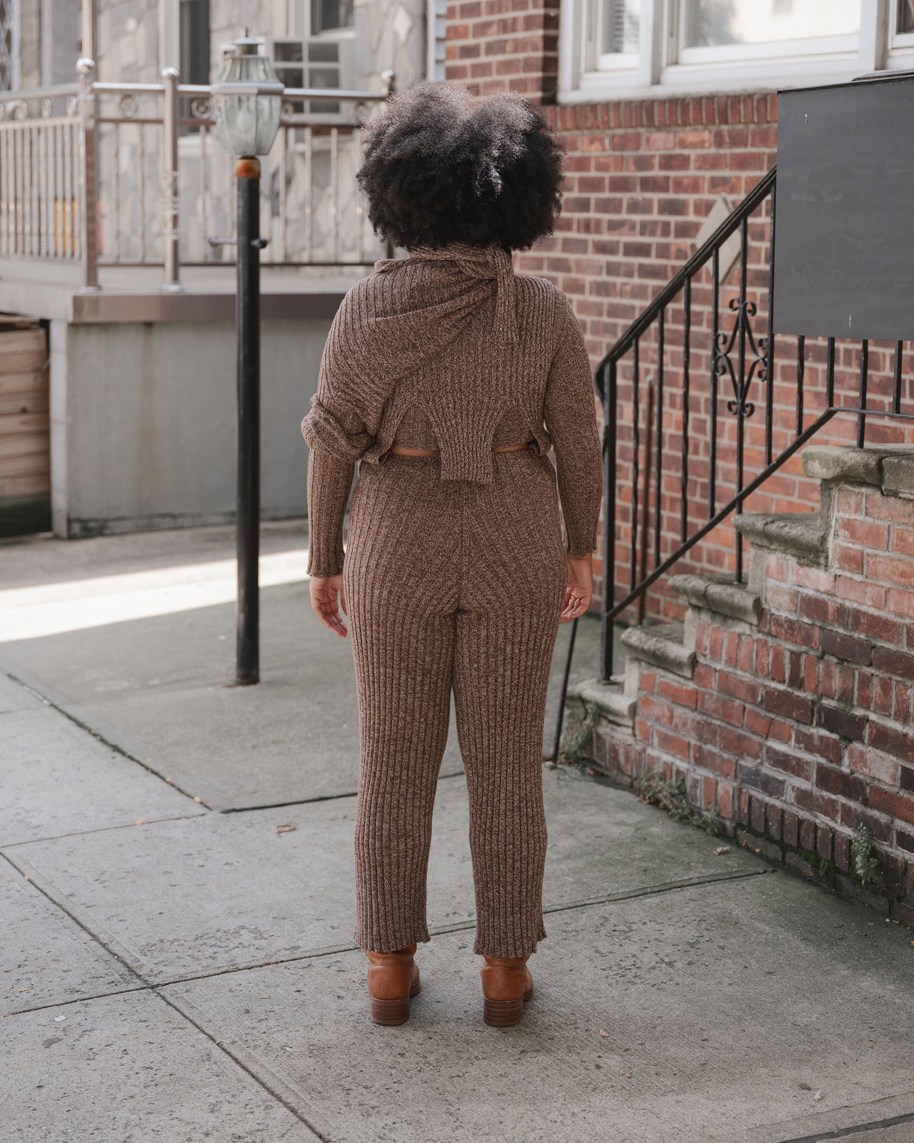 Cirri Sleeveless Top - Organic Cotton - Grey Brown Melange