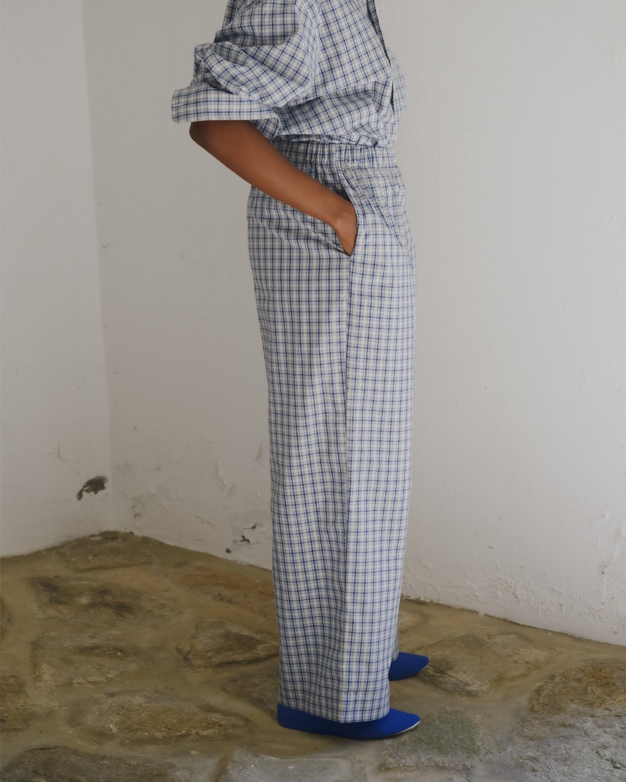 Claude Pants - Organic Cotton - Blue Check