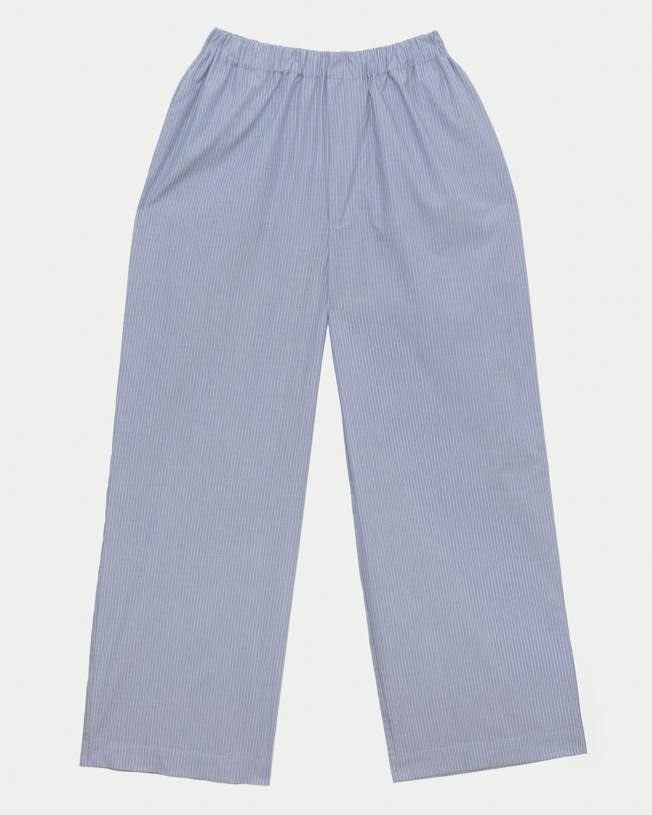 Claude Pants - Organic Cotton Poplin - Blue Stripe