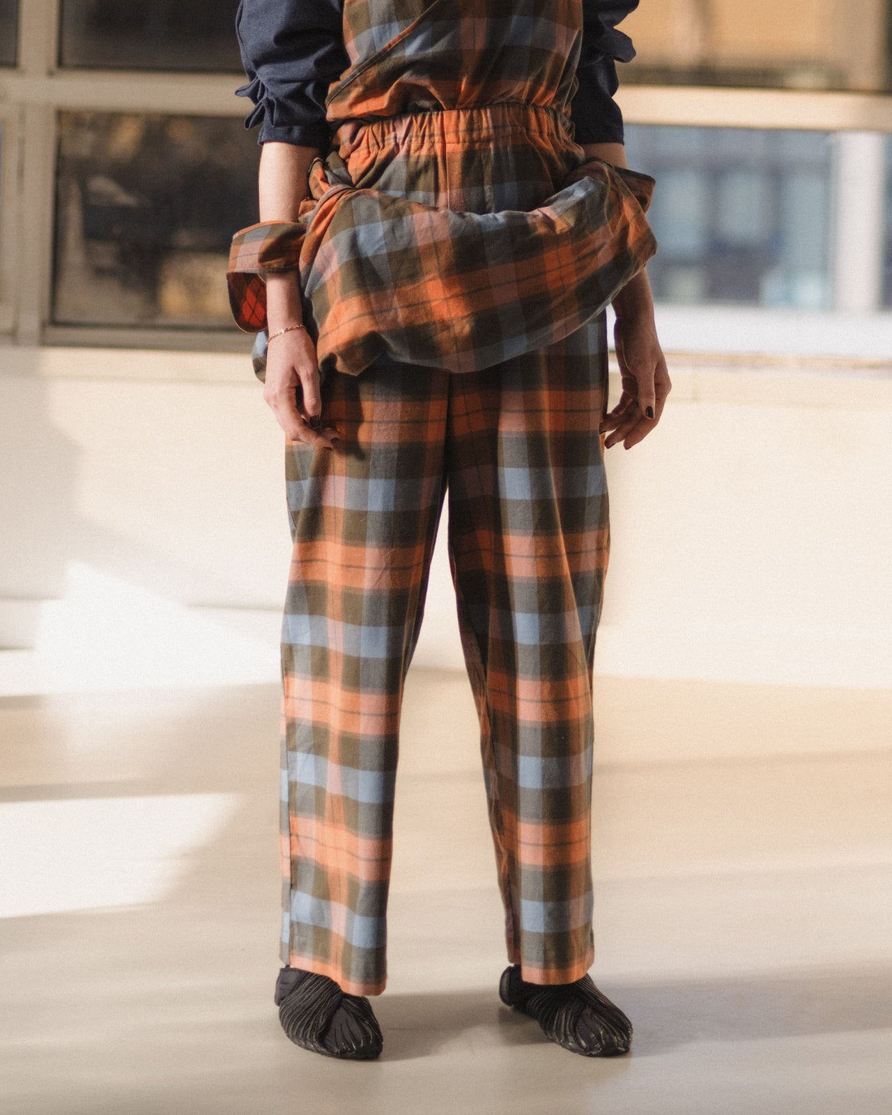 Claude Pants - Organic Cotton Flannel - Frame Plaid