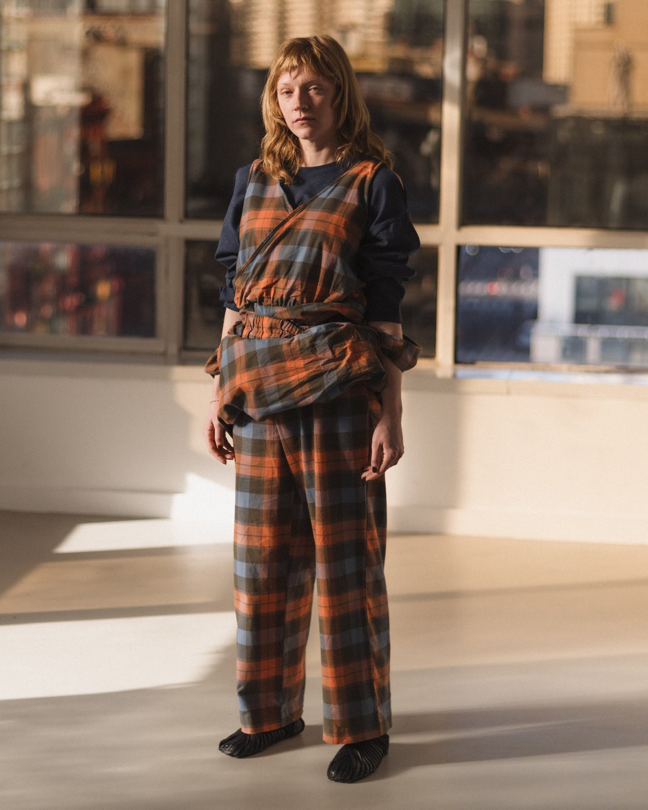 Claude Pants - Organic Cotton Flannel - Frame Plaid