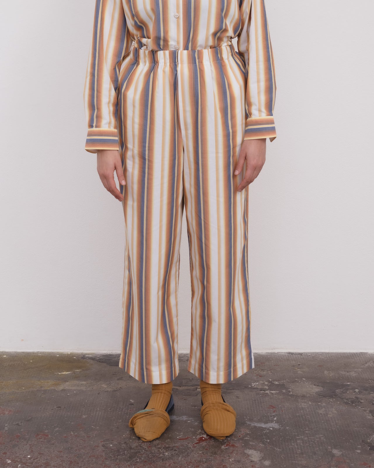 Claude Pants - Organic Cotton Poplin - Roda Stripe