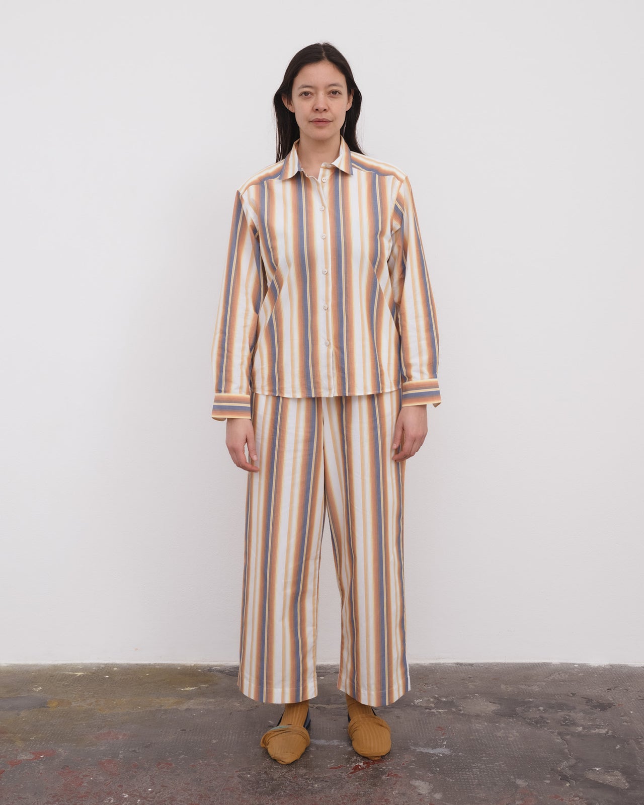 Claude Pants - Organic Cotton Poplin - Roda Stripe