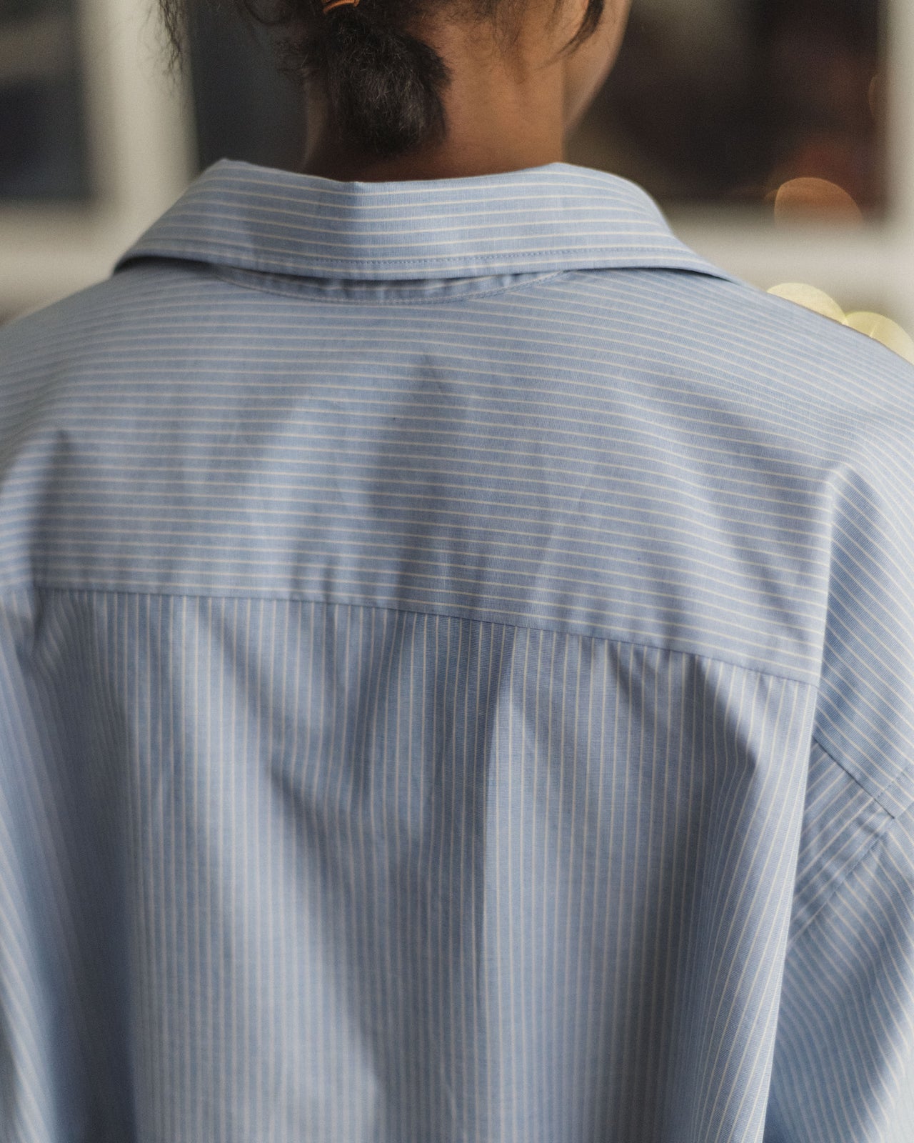 Claude Shirt - Organic Cotton Poplin - Blue Stripe