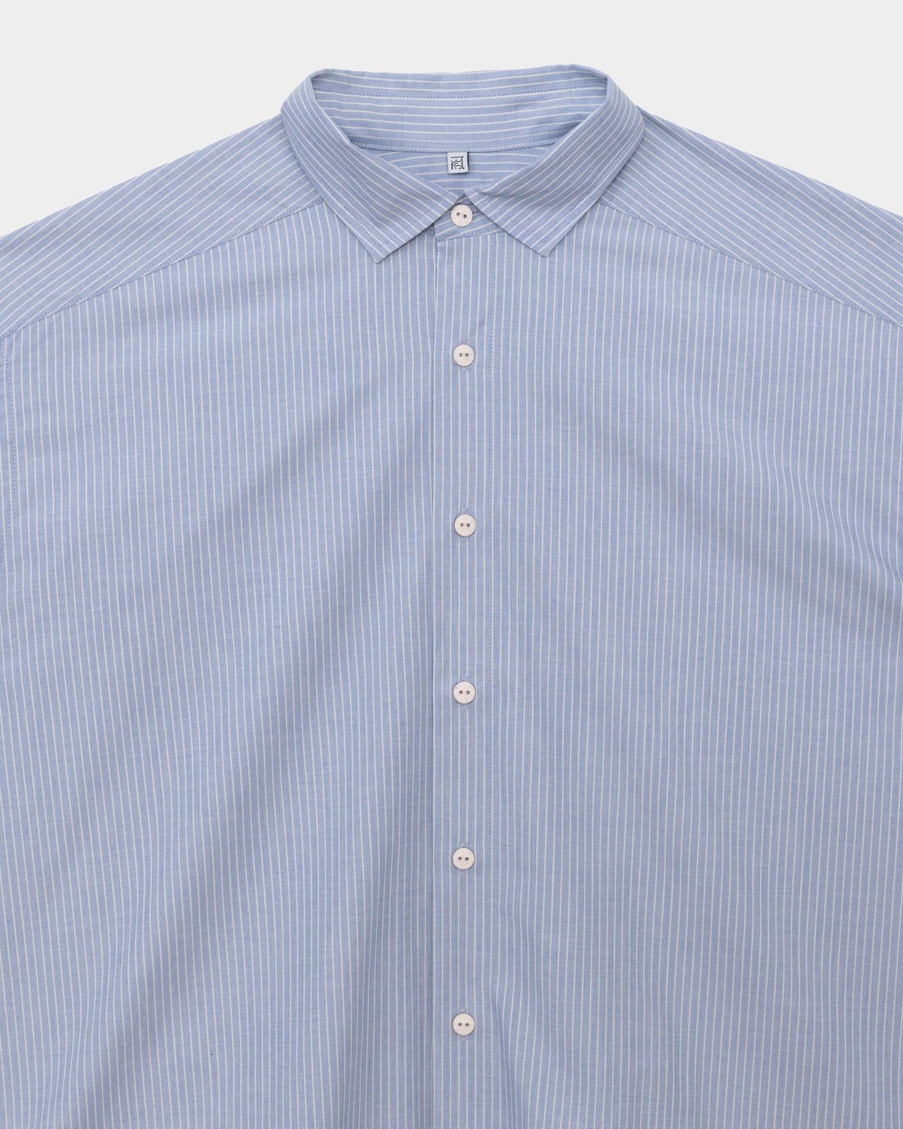 Claude Shirt - Organic Cotton Poplin - Blue Stripe