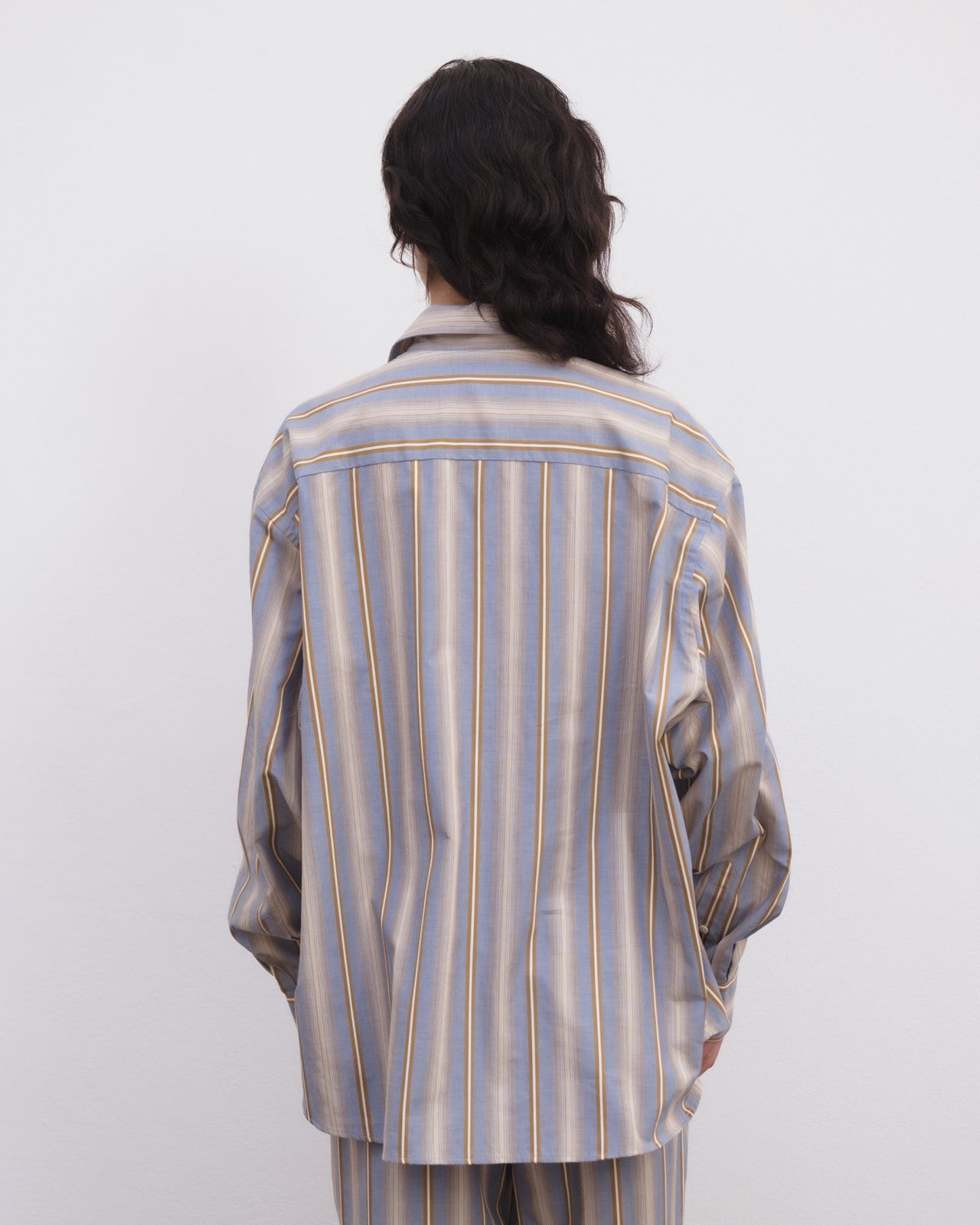 Claude Shirt - Organic Cotton Poplin - Grid Stripe