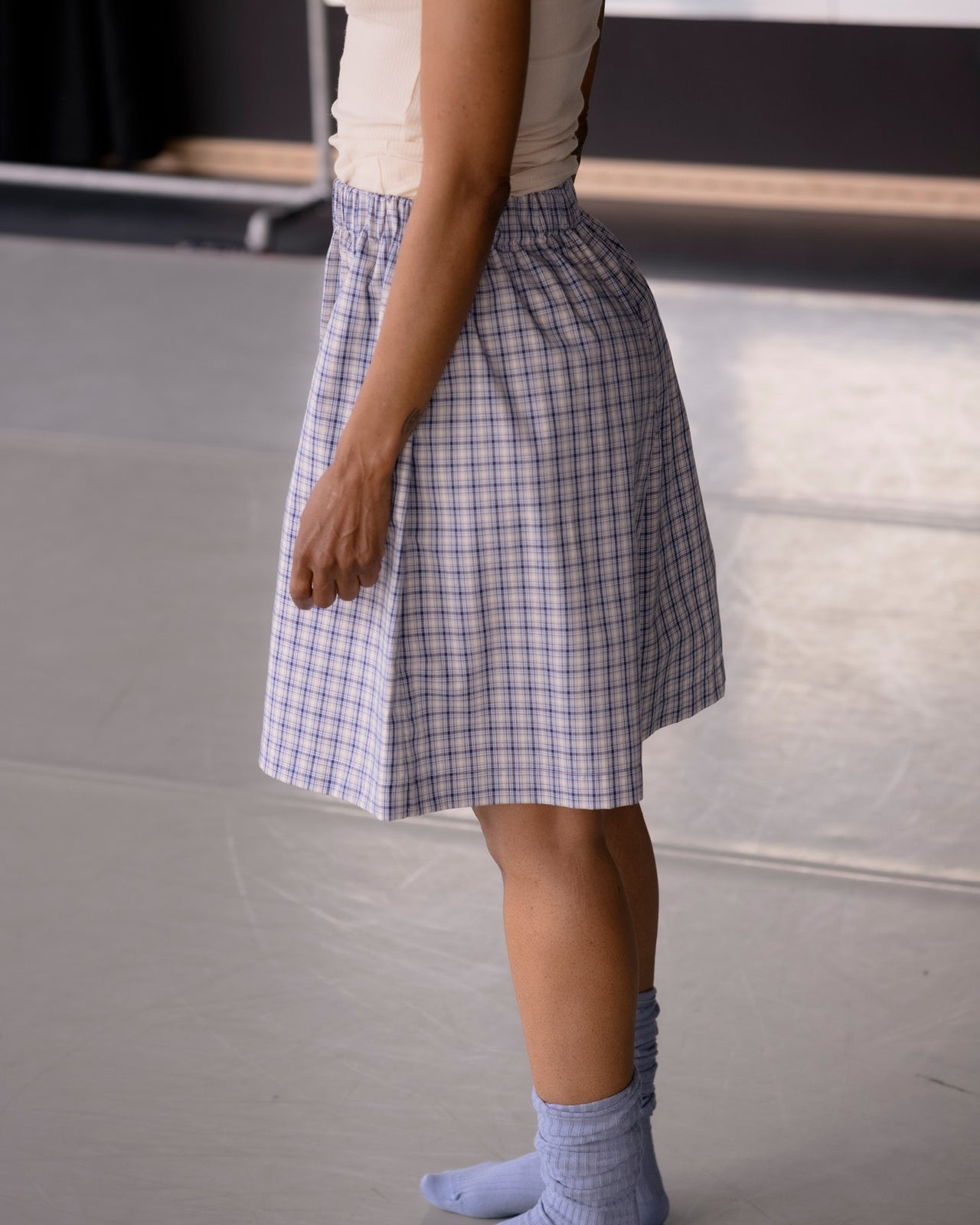 Claude Shorts - Organic Cotton - Blue Check