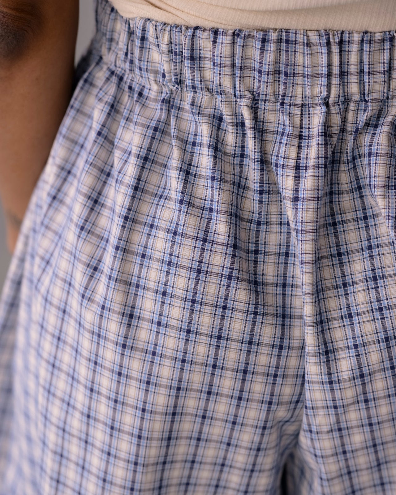 Claude Shorts - Organic Cotton - Blue Check