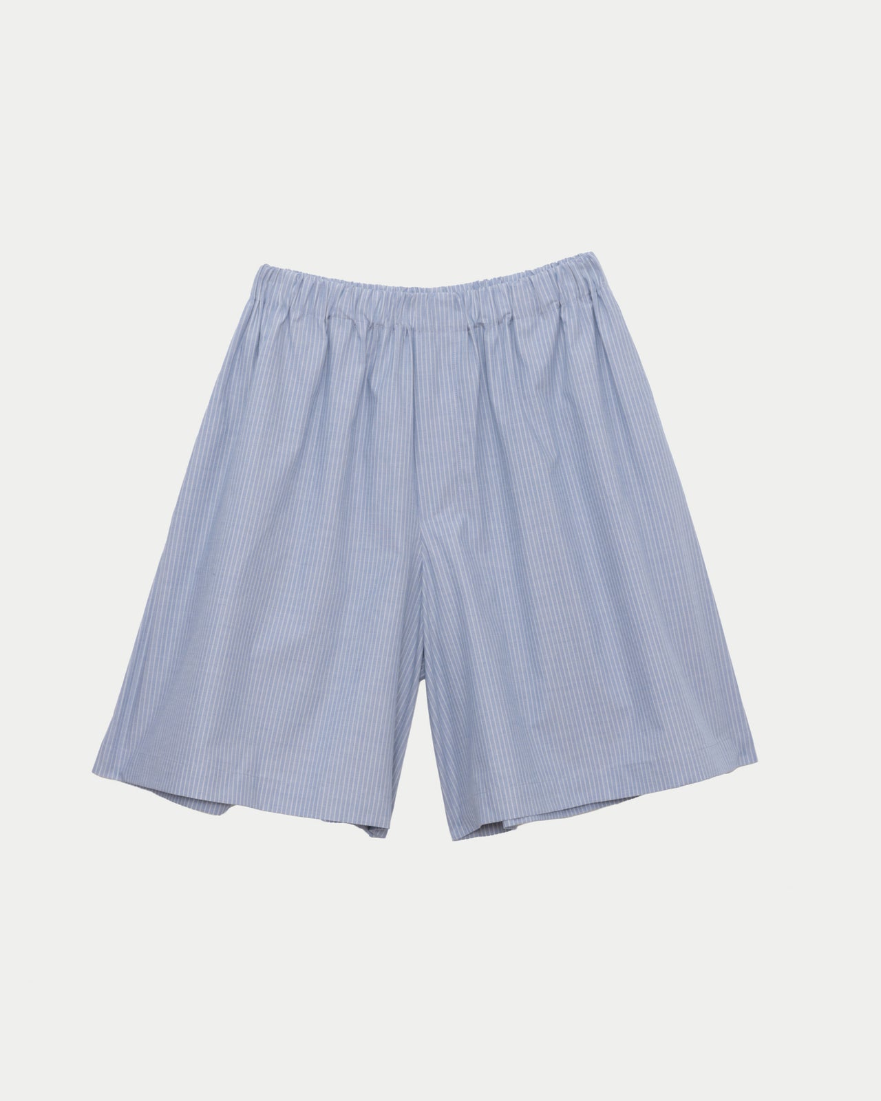Claude Shorts - Organic Cotton Poplin - Blue Stripe