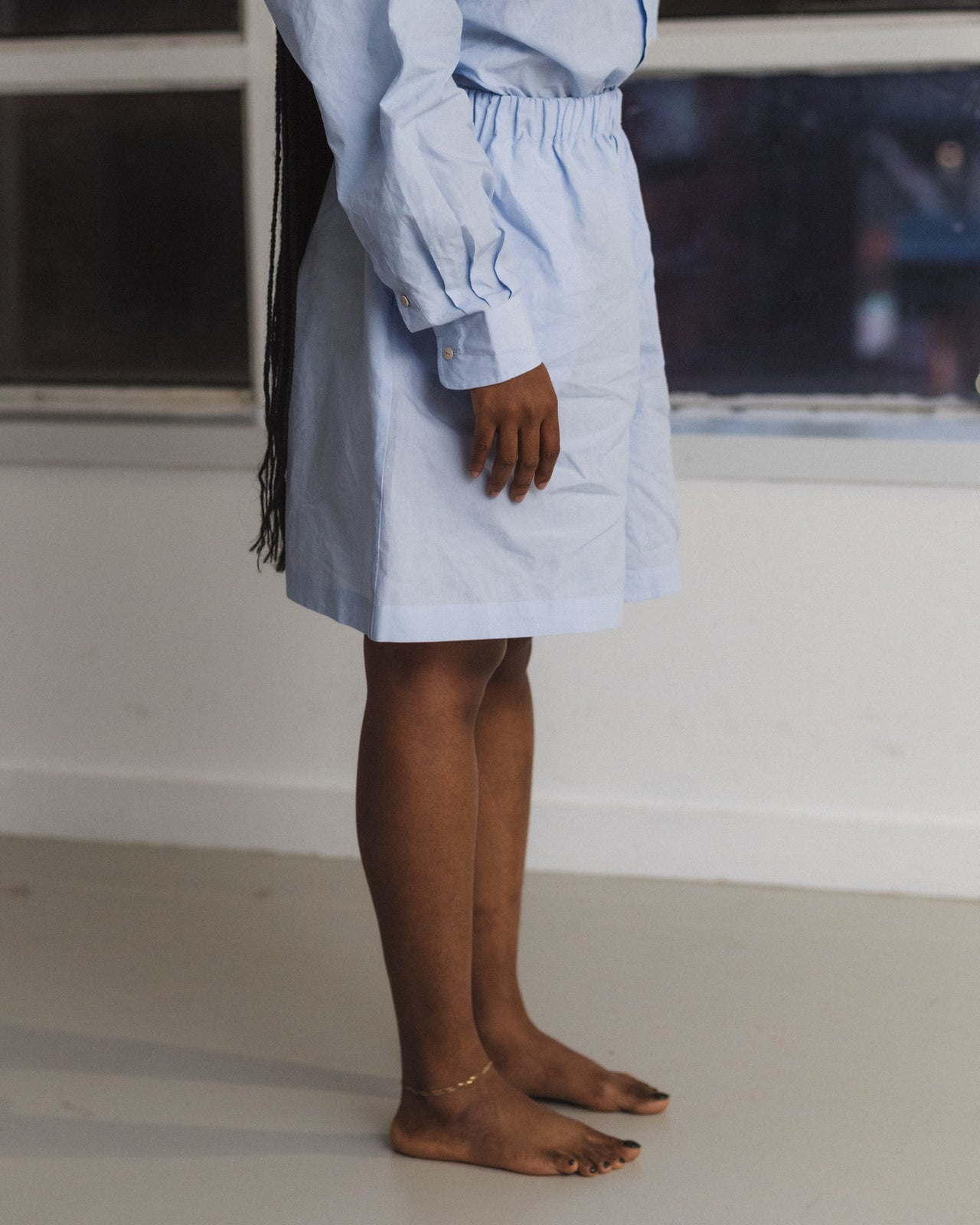 Claude Shorts - Technical Cotton - Sax Blue