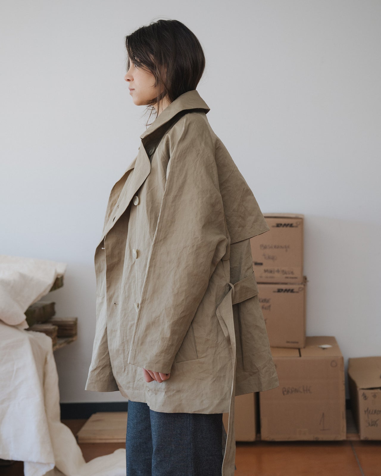 Clavo Coat - Technical Cotton - Khaki