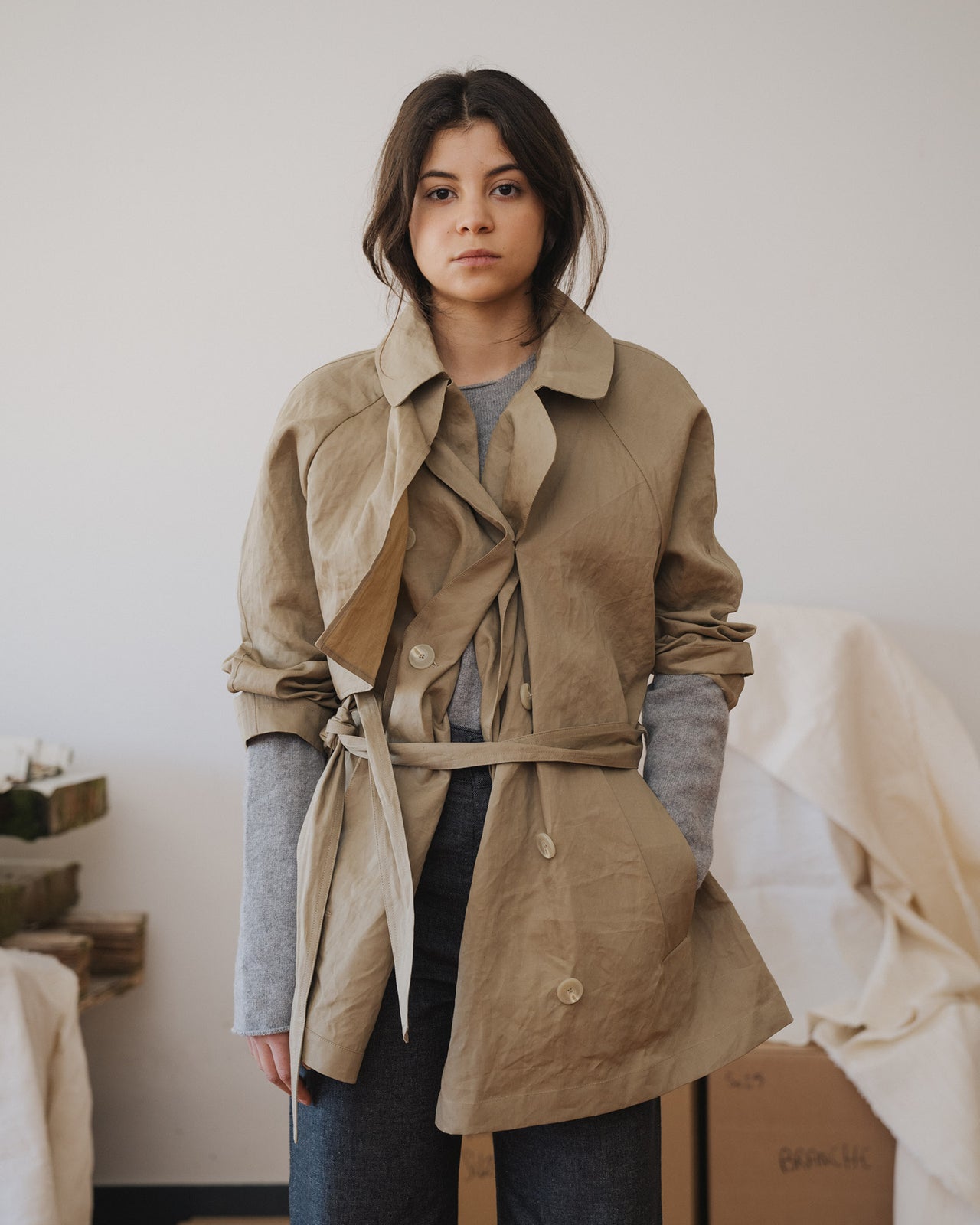 Clavo Coat - Technical Cotton - Khaki