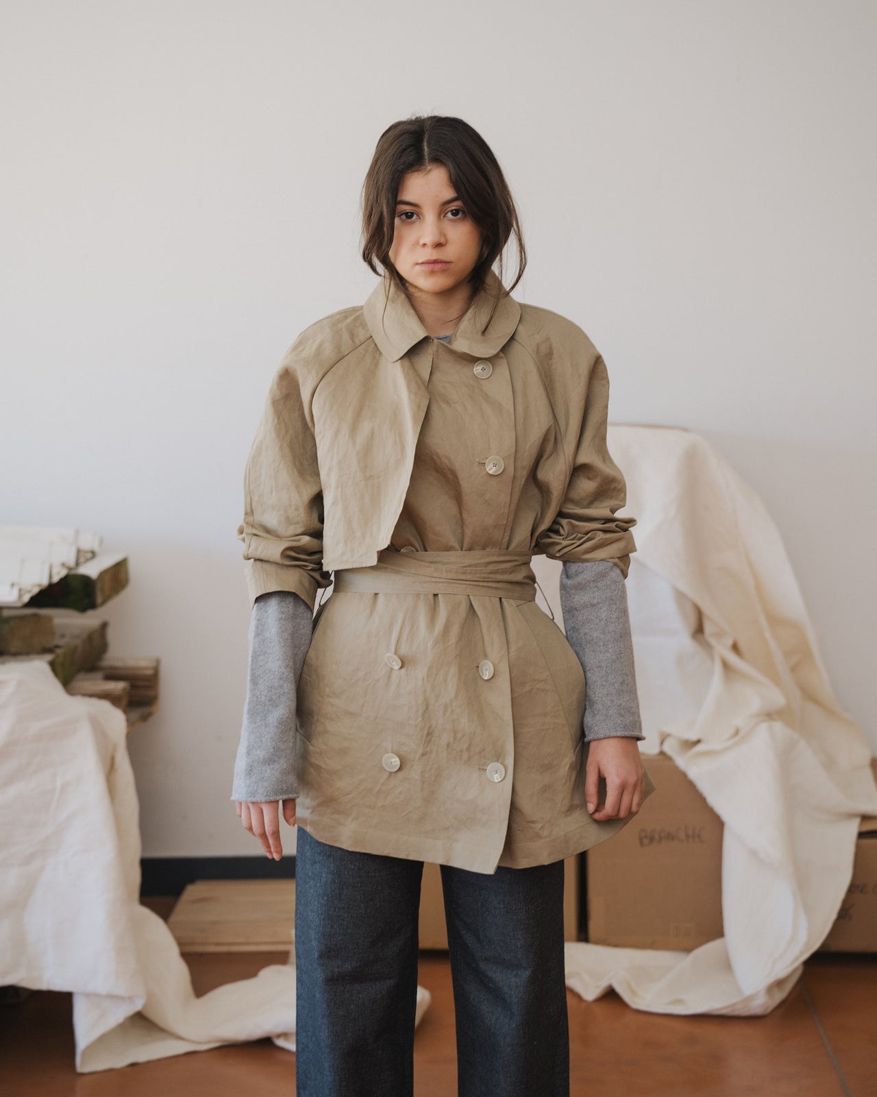 Clavo Coat - Technical Cotton - Khaki