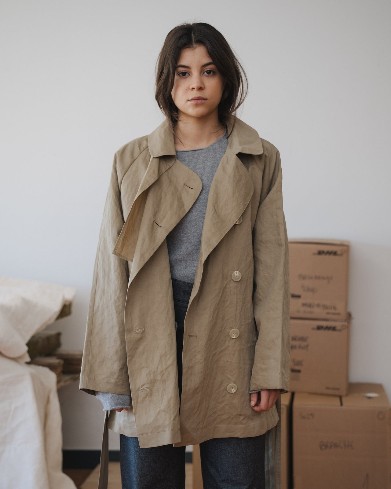 Clavo Coat - Technical Cotton - Khaki