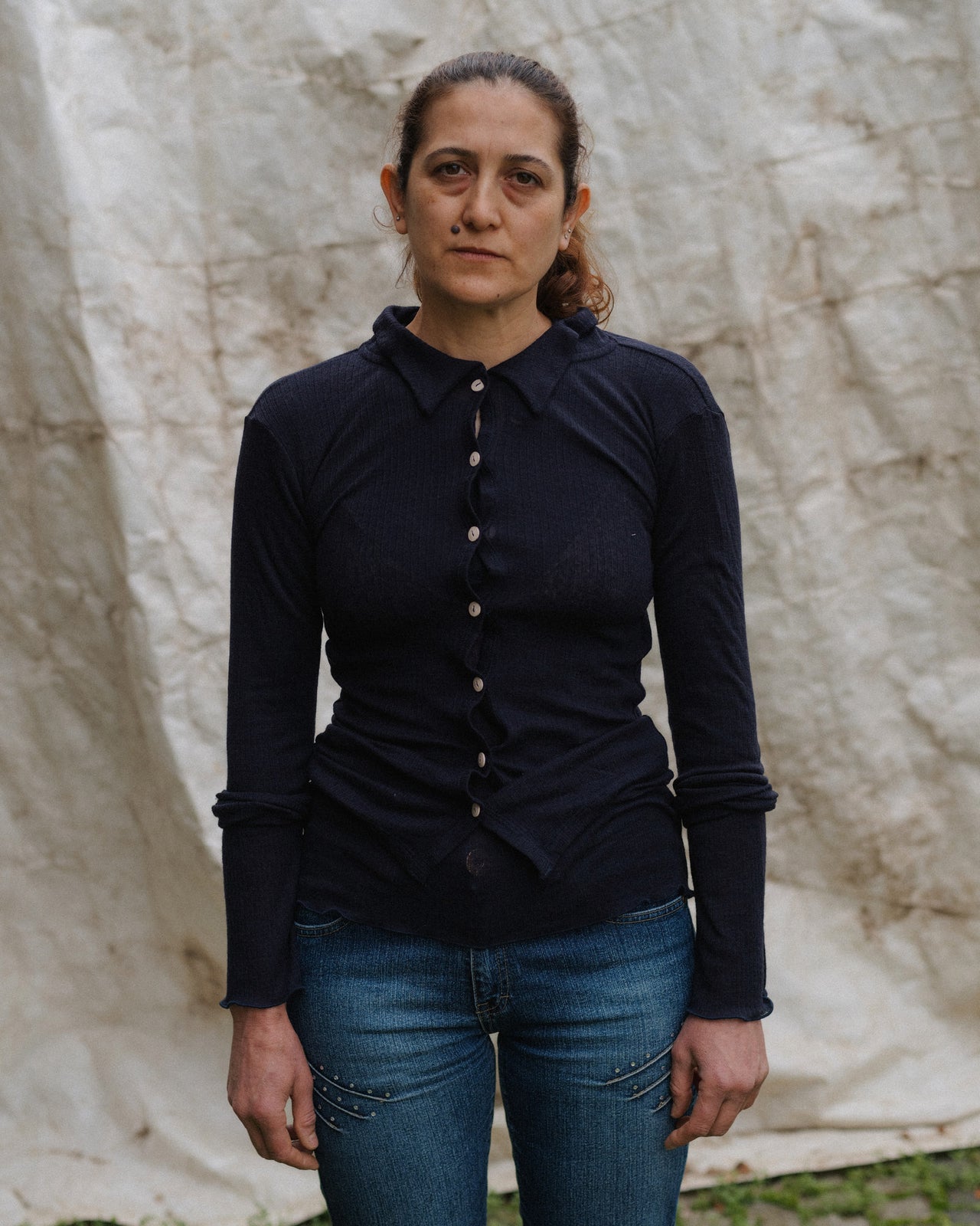 Cosme Shirt - Fine Wool Rib - Murano Navy