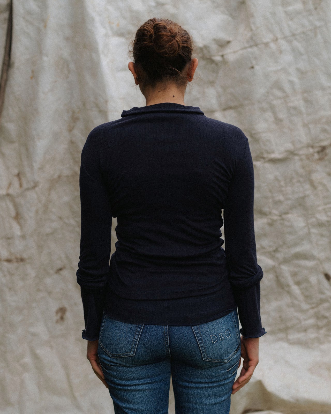 Cosme Shirt - Fine Wool Rib - Murano Navy