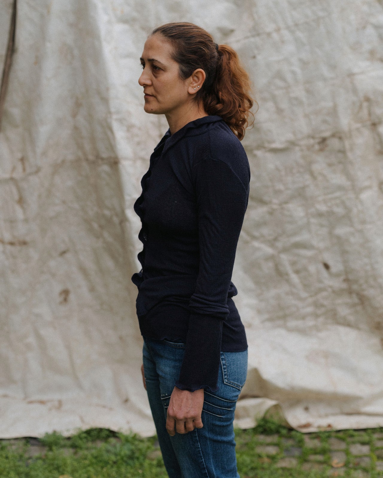 Cosme Shirt - Fine Wool Rib - Murano Navy