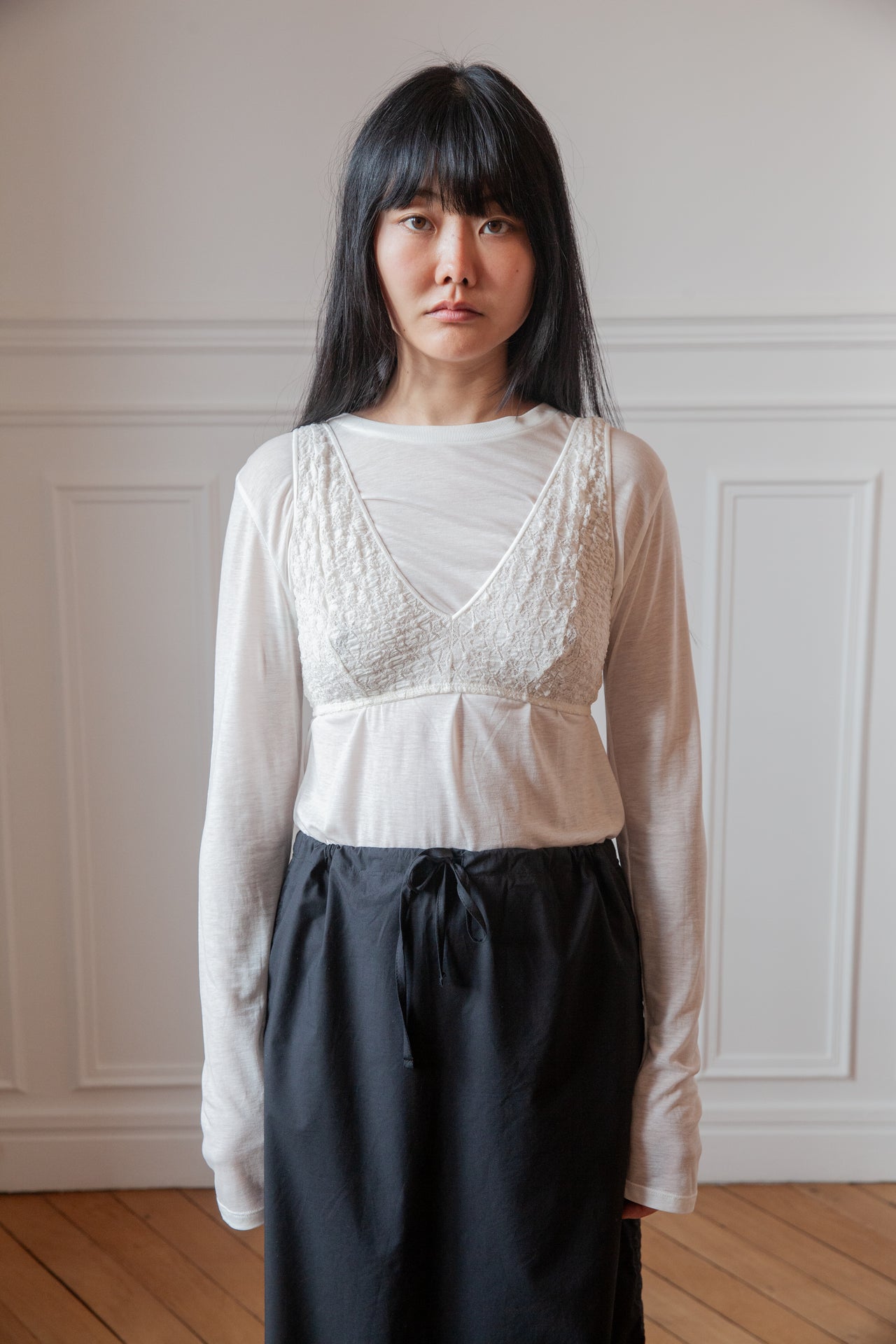 Crescent Bra - Organic Cotton Lace - Undyed