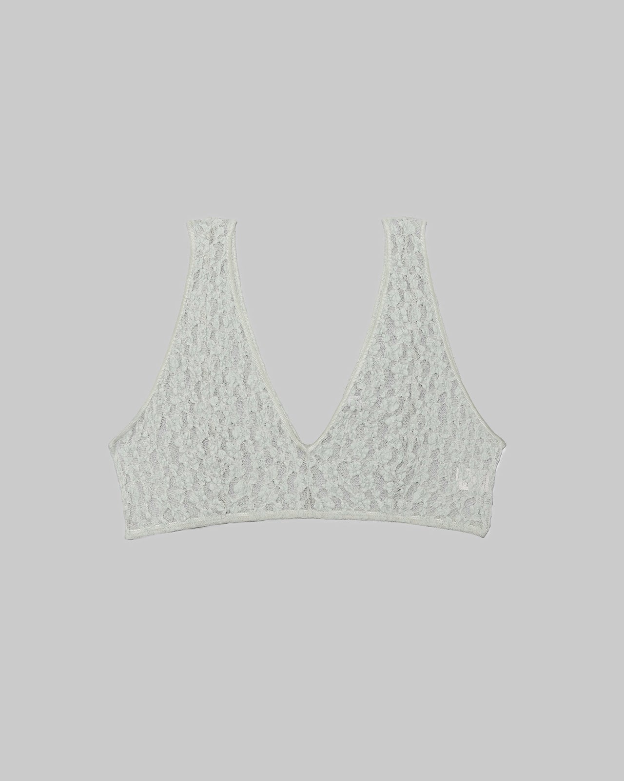 Crescent Bra - Organic Cotton Lace - Conta Green