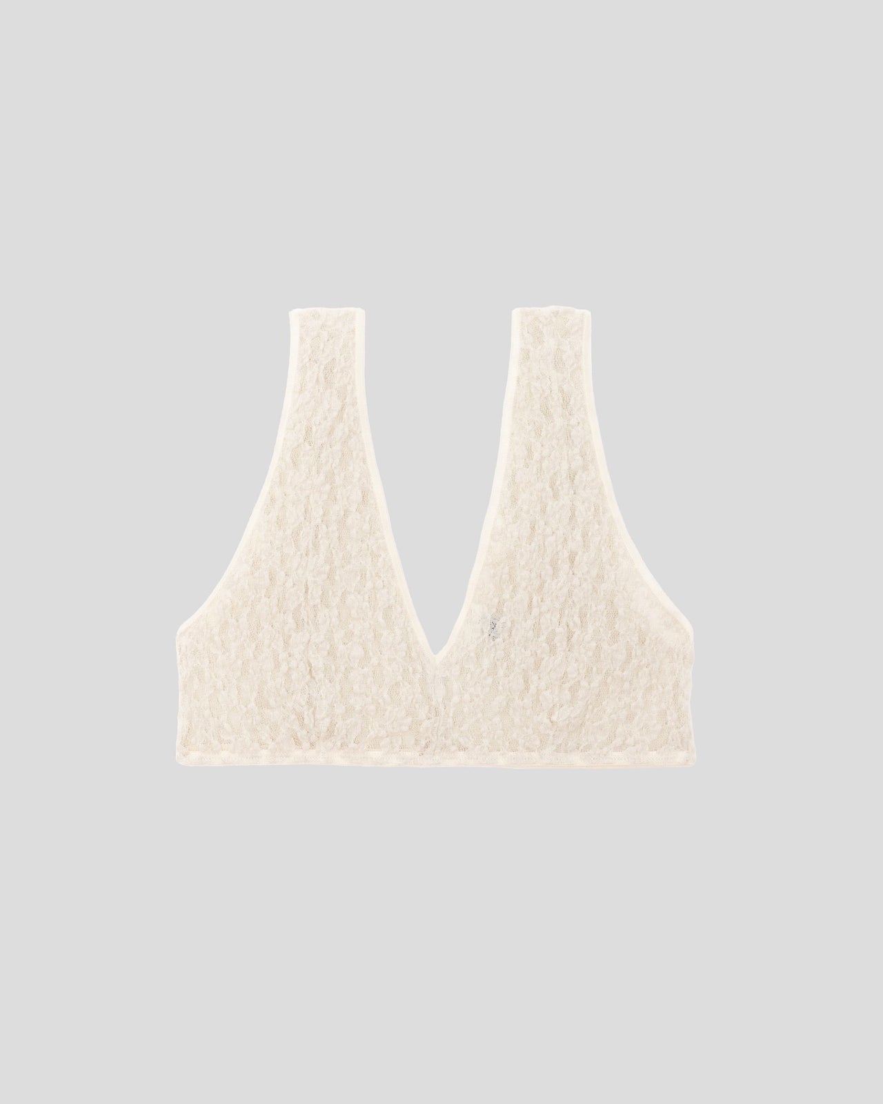 Crescent Bra - Organic Cotton Lace - Undyed