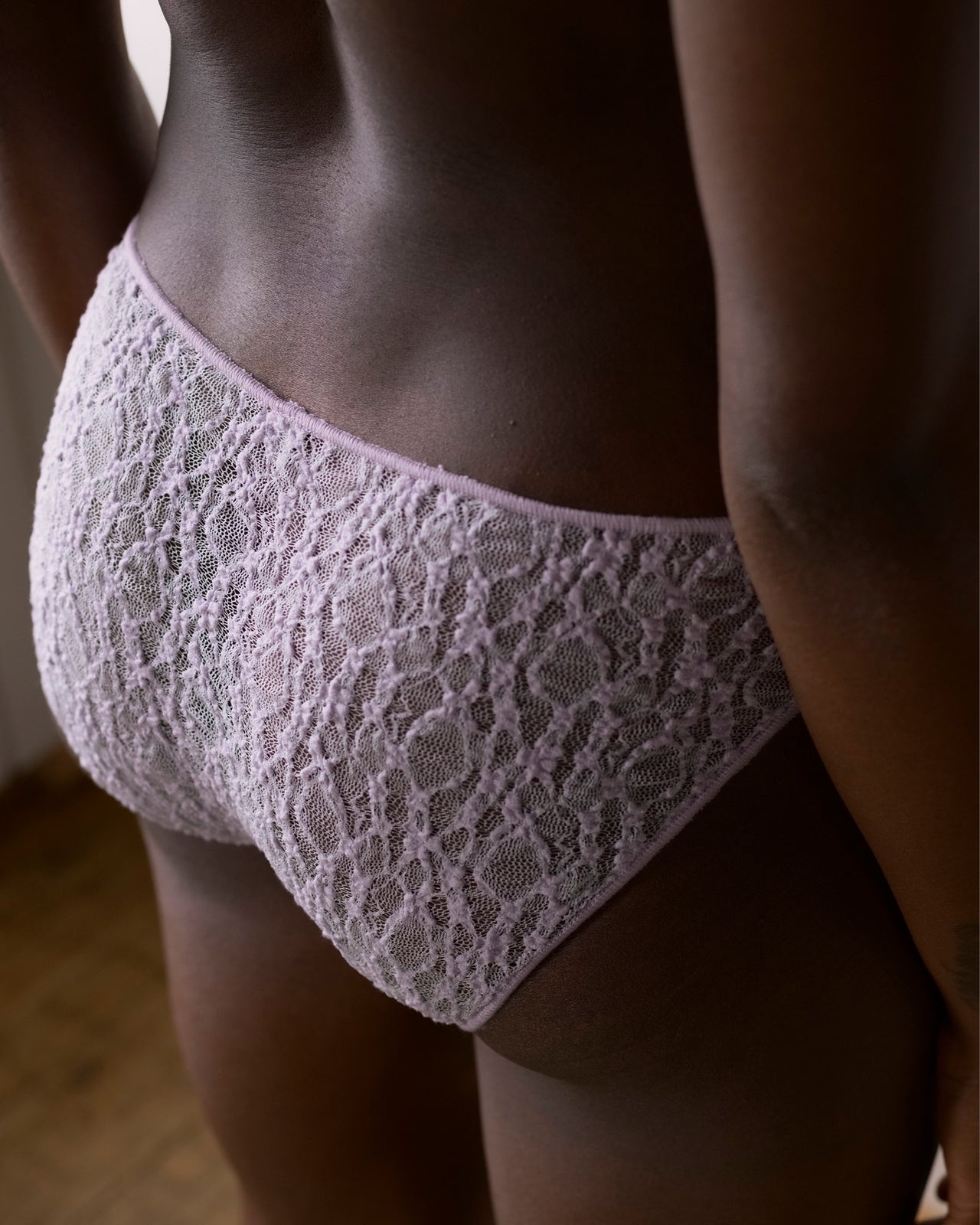 Crescent Pants - Organic Cotton Lace - Cylin Purple