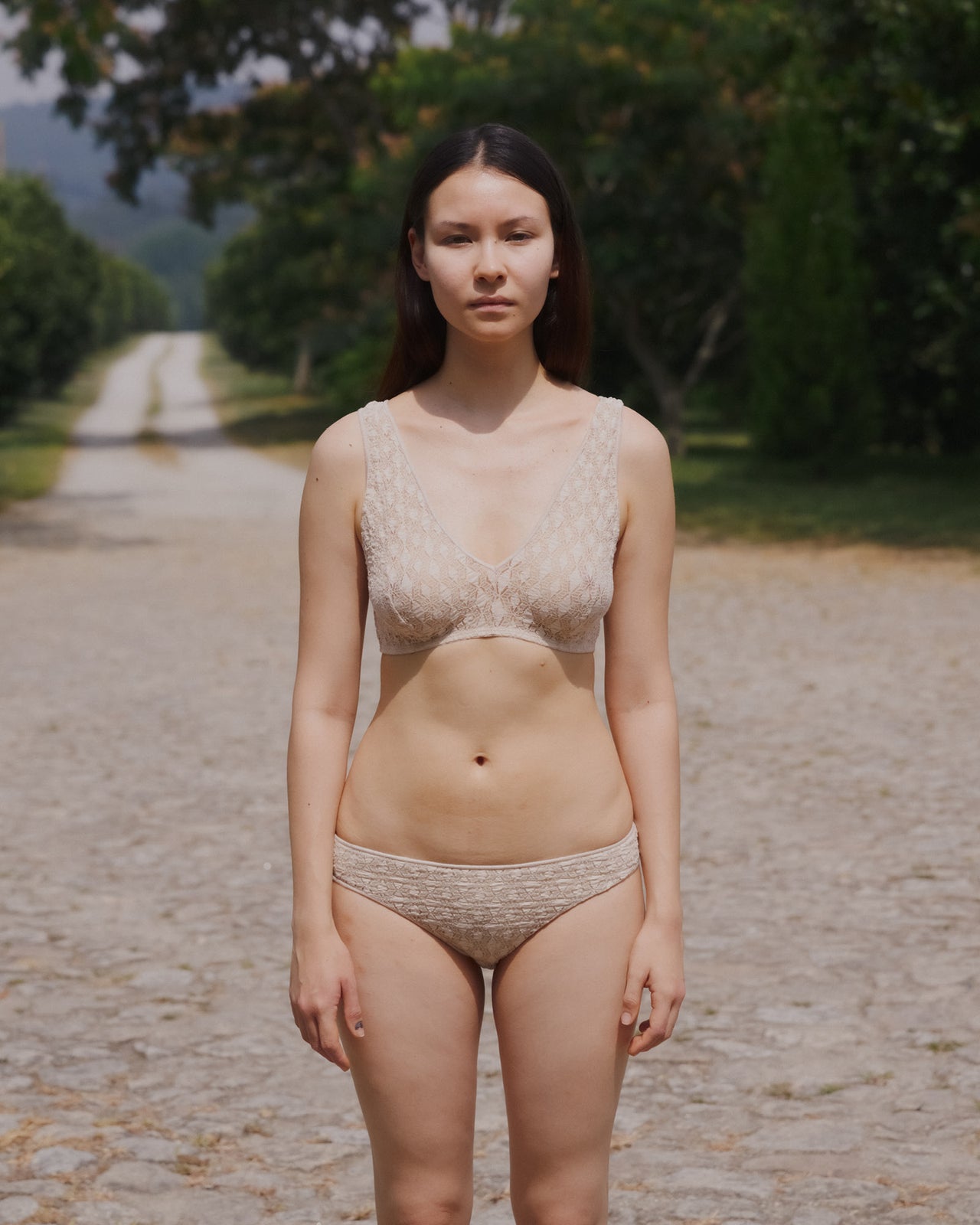 Crescent Pants - Organic Cotton Lace - Undyed