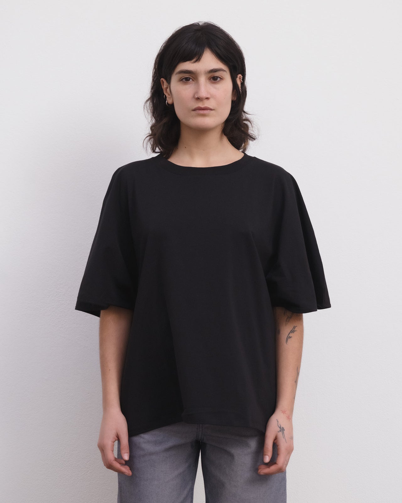 Cycle Tee Shirt - Regenerative Cotton Jersey - Black