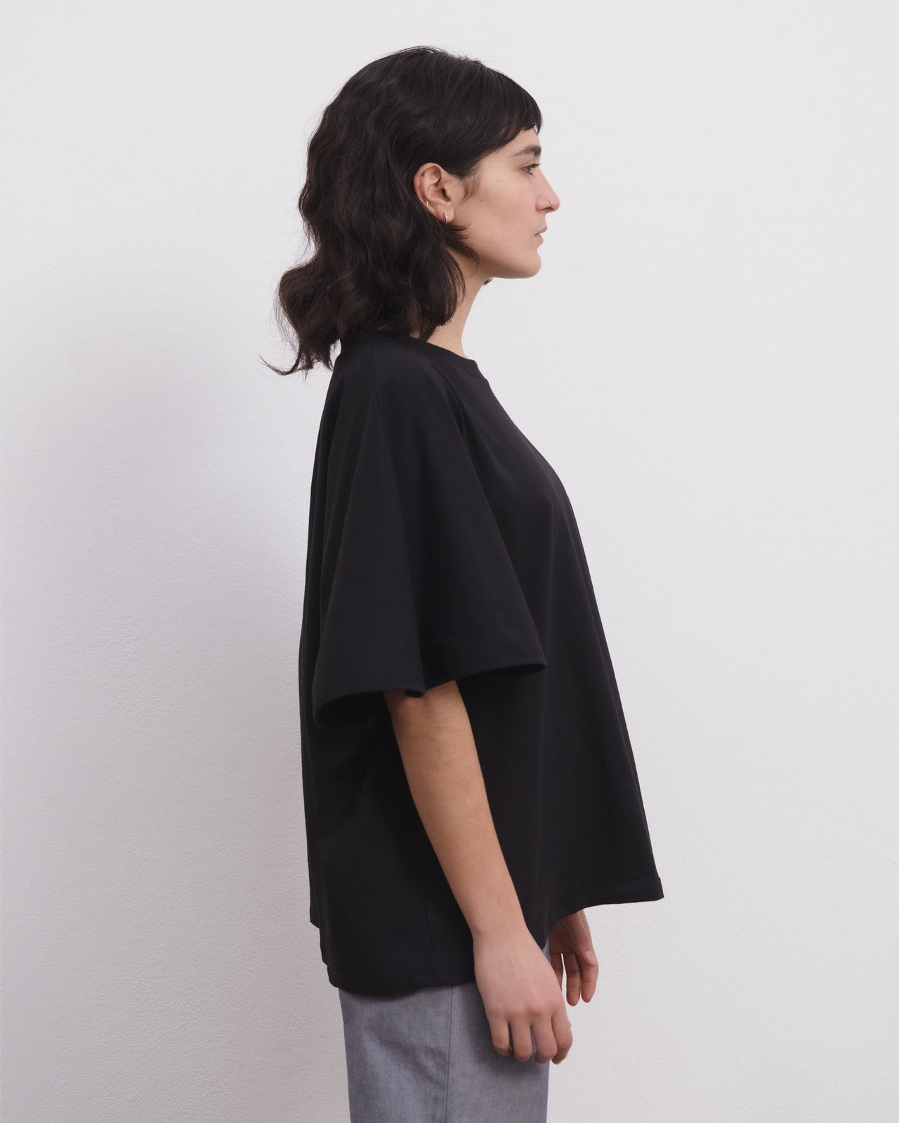 Cycle Tee Shirt - Regenerative Cotton Jersey - Black
