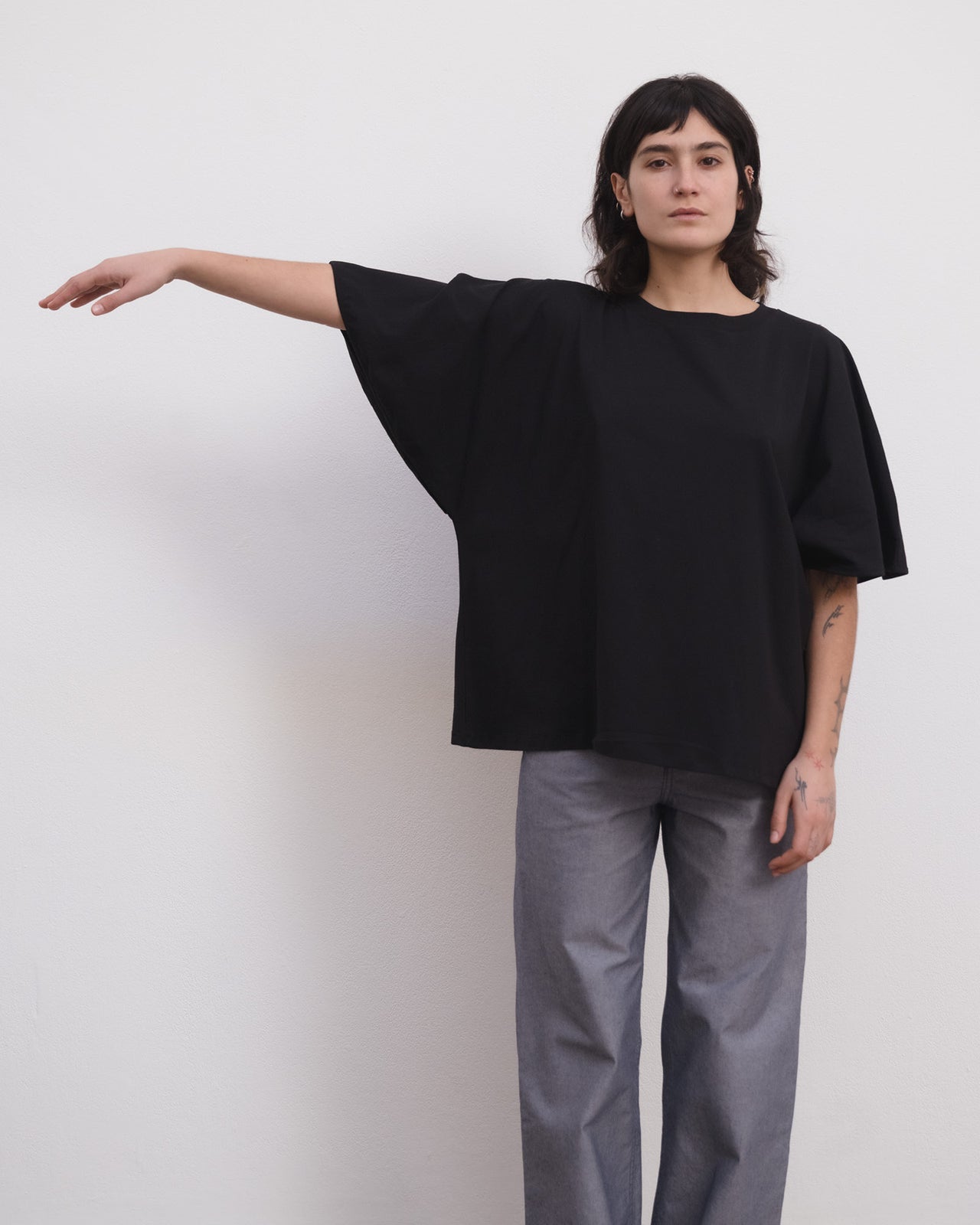 Cycle Tee Shirt - Regenerative Cotton Jersey - Black