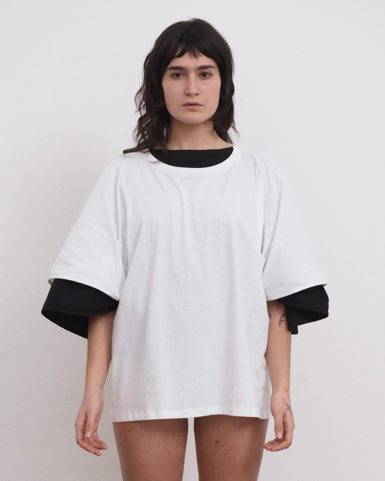 Cycle Tee Shirt - Regenerative Cotton Jersey - Off White