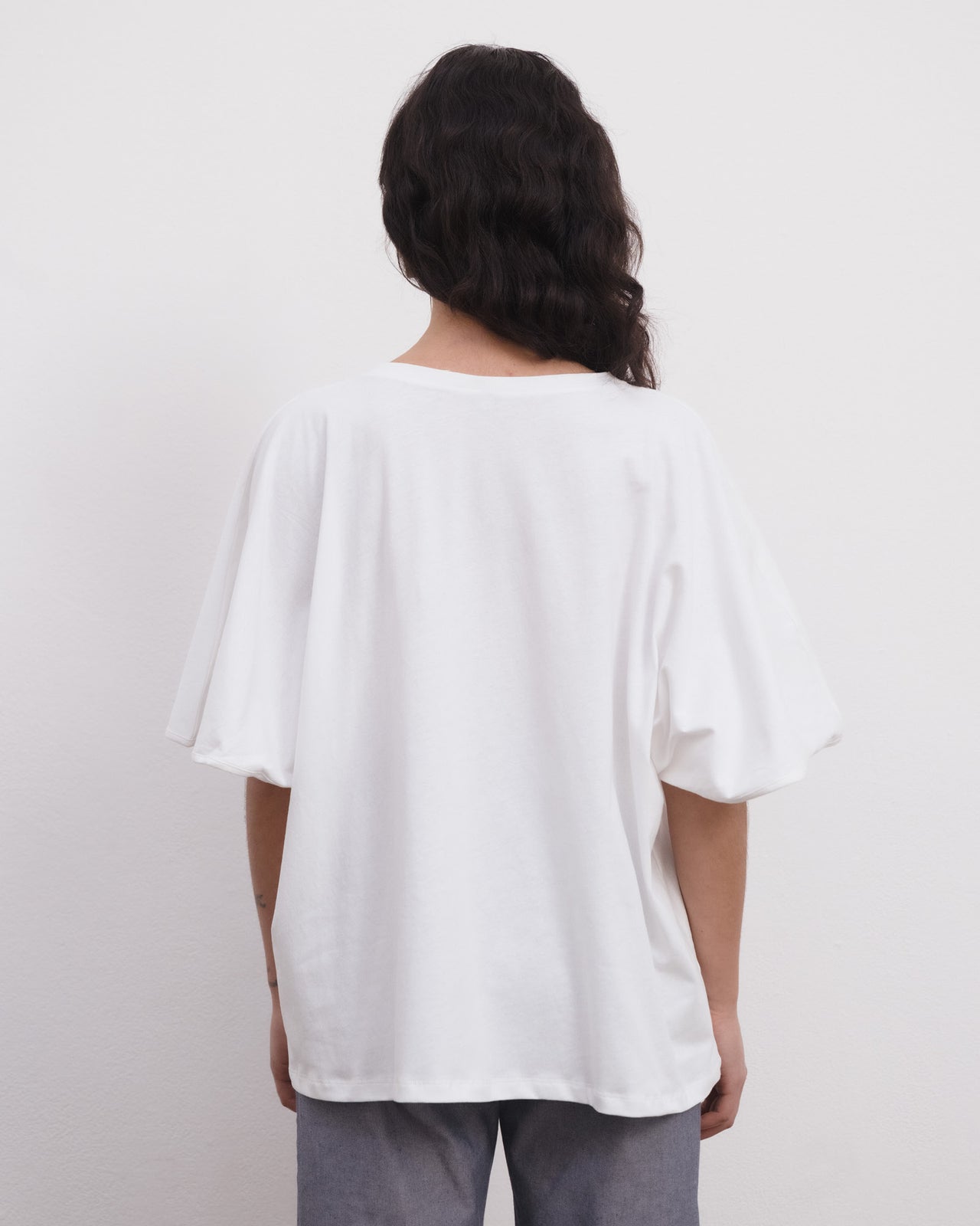 Cycle Tee Shirt - Regenerative Cotton Jersey - Off White