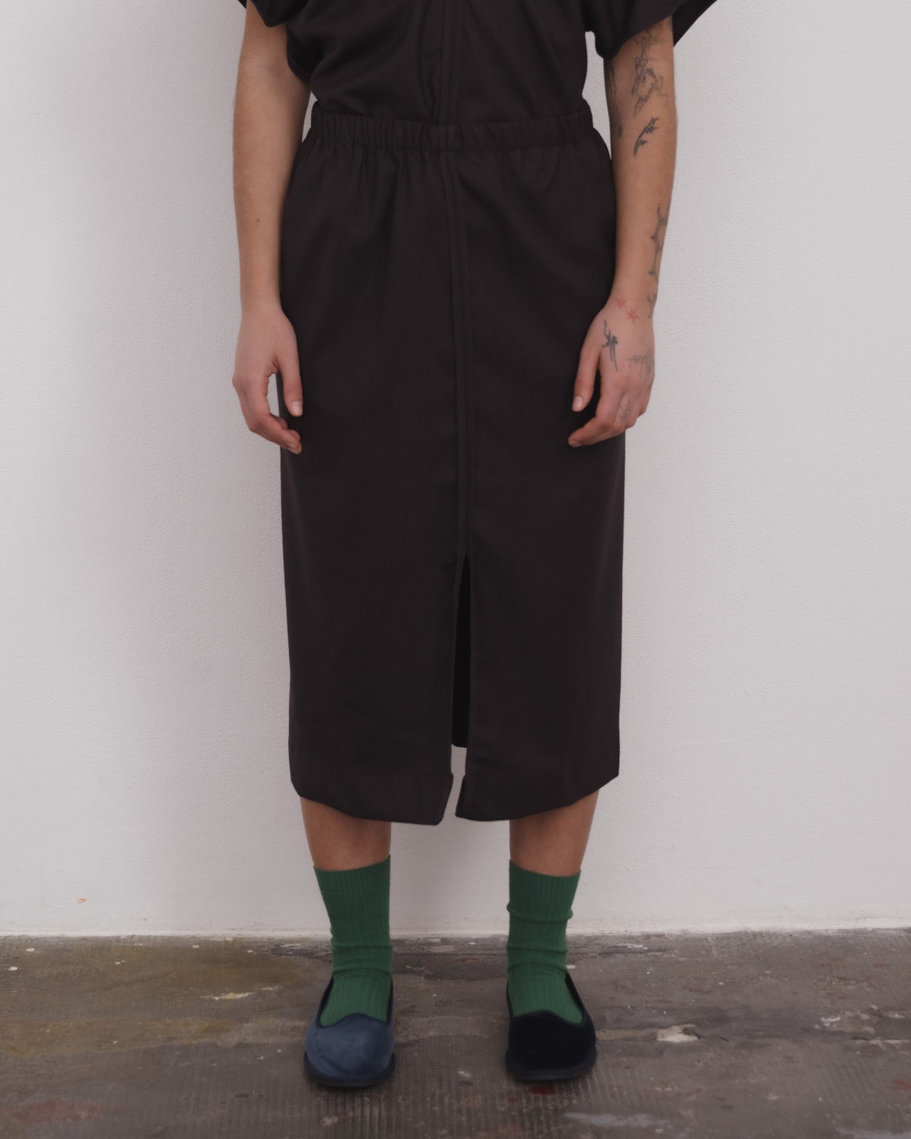 Dadar Skirt - Wool - Brown Black