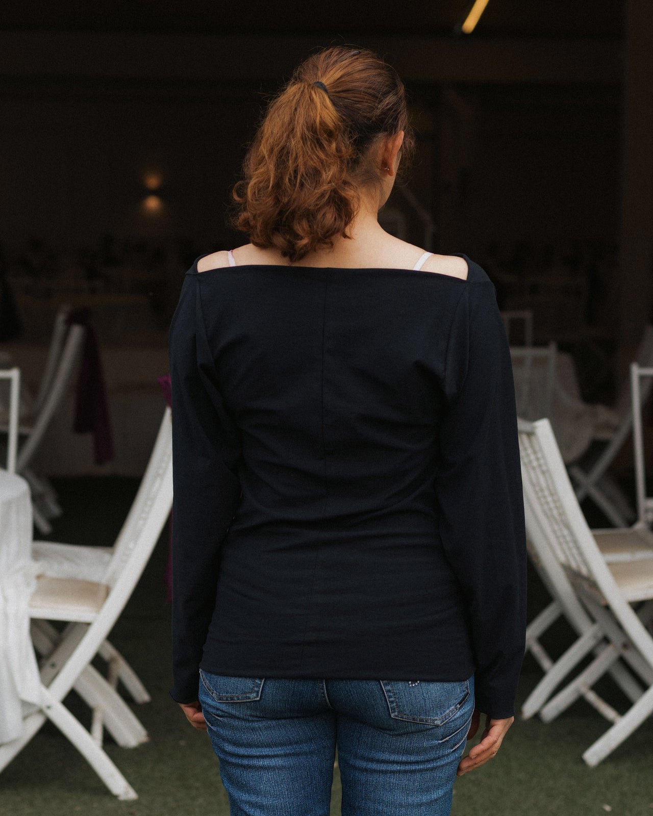 Daffa Long Sleeve Tee - Regenerative Cotton - Black