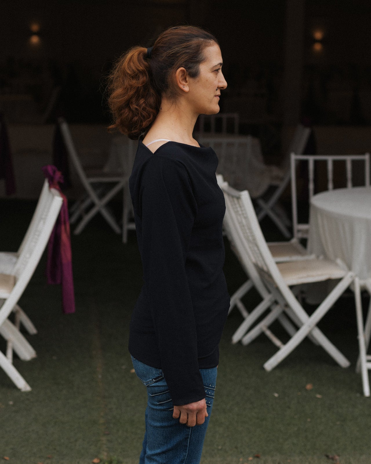 Daffa Long Sleeve Tee - Regenerative Cotton - Black