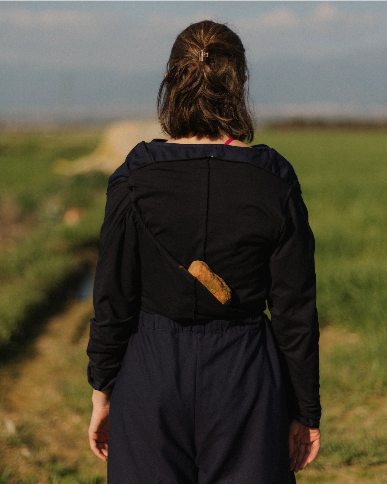 Daffa Long Sleeve Tee - Regenerative Cotton - Black