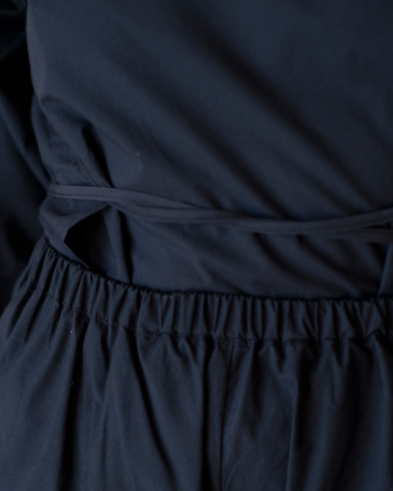 Decti Long Sleeve Top - Organic Cotton Poplin - Black