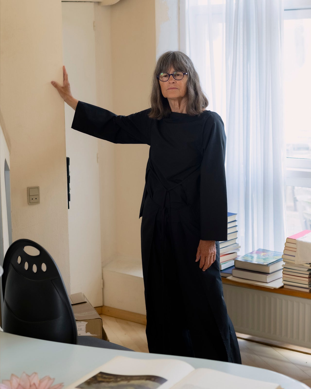 Decti Long Sleeve Top - Organic Cotton Poplin - Black