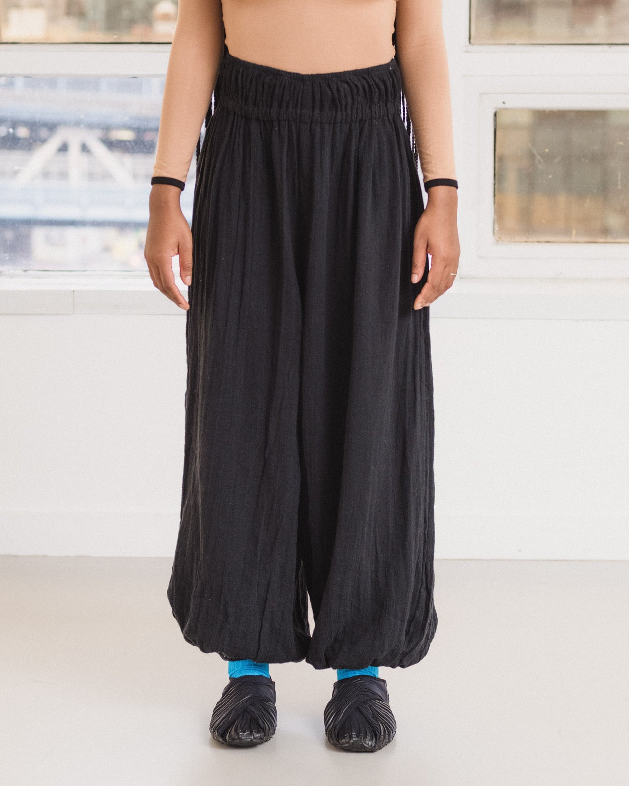 Diph Pants - Crinkle Linen - Black