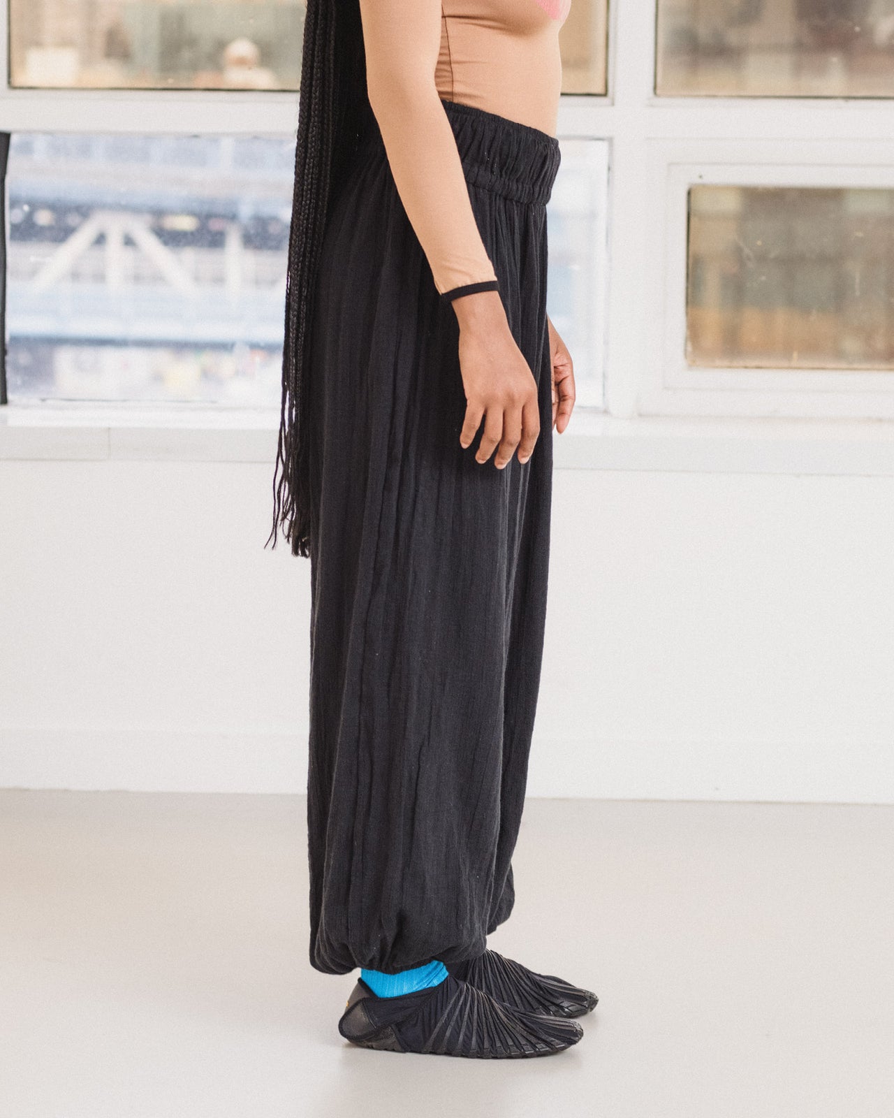 Diph Pants - Crinkle Linen - Black