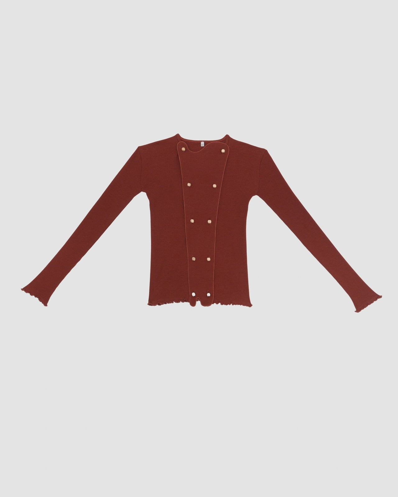 Disc Cardigan - Recycled Cotton - Bine Red