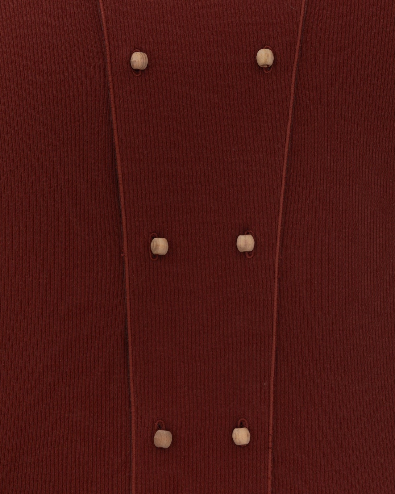 Disc Cardigan - Recycled Cotton - Bine Red