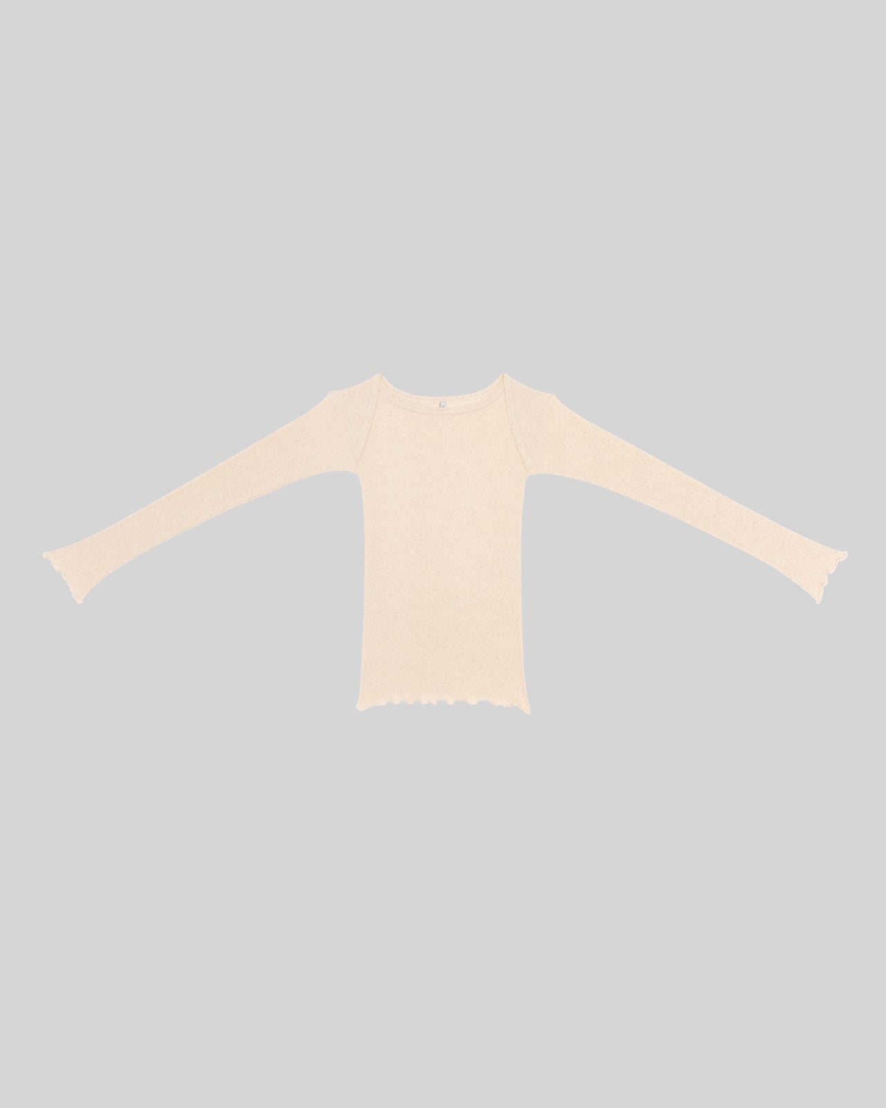 Disc Long Sleeve Tee - Cotton Hemp Rib - Undyed