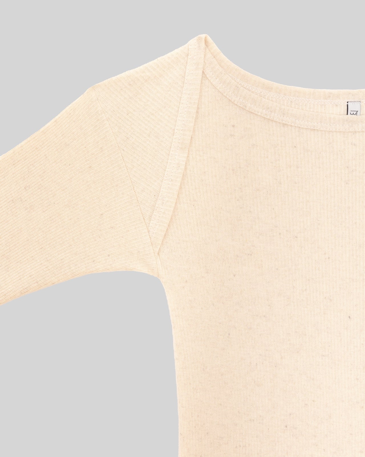 Disc Long Sleeve Tee - Cotton Hemp Rib - Undyed
