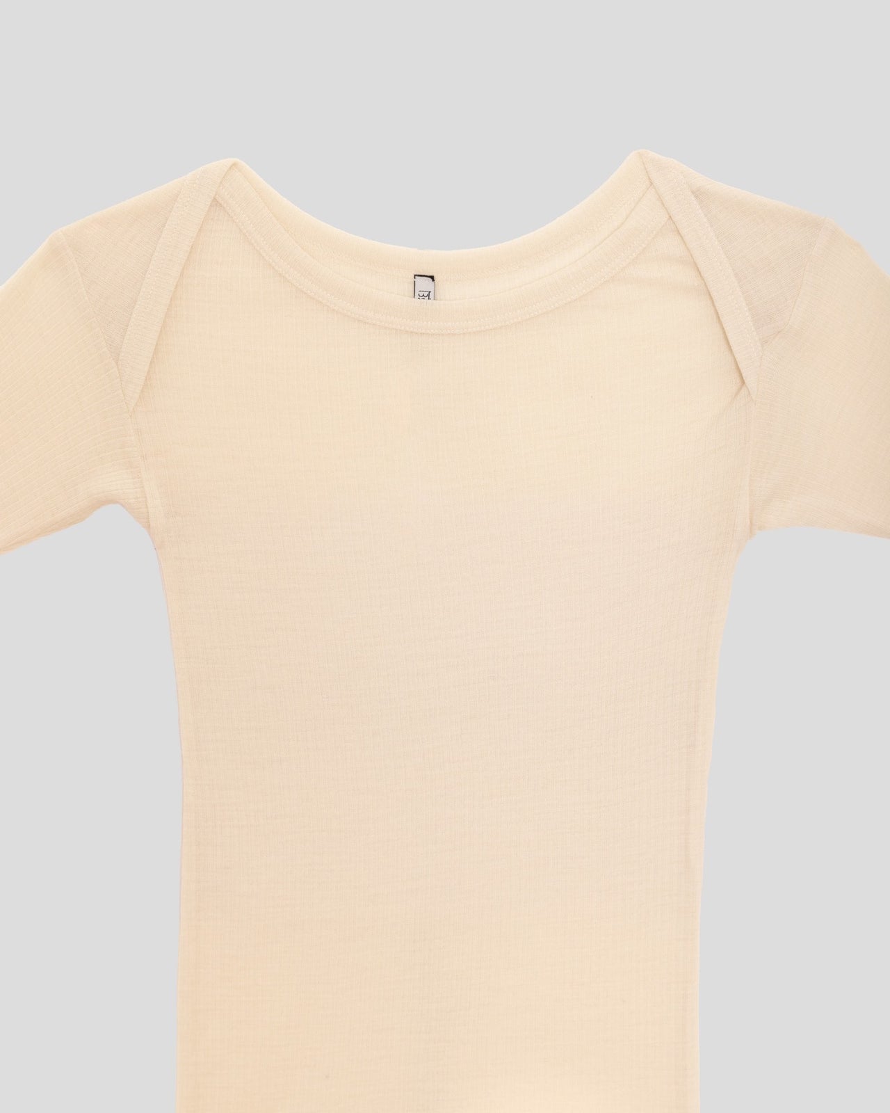 Disc Long Sleeve Tee - Fine Wool Rib - Undyed