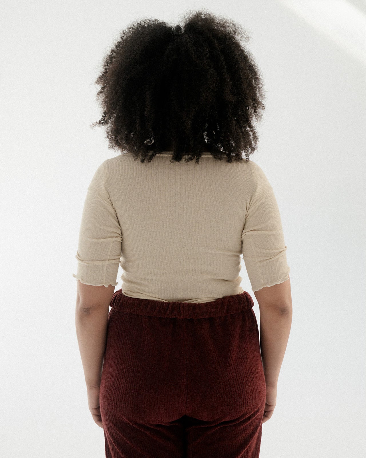 Disc Tee Shirt - Cotton Hemp Rib - Undyed