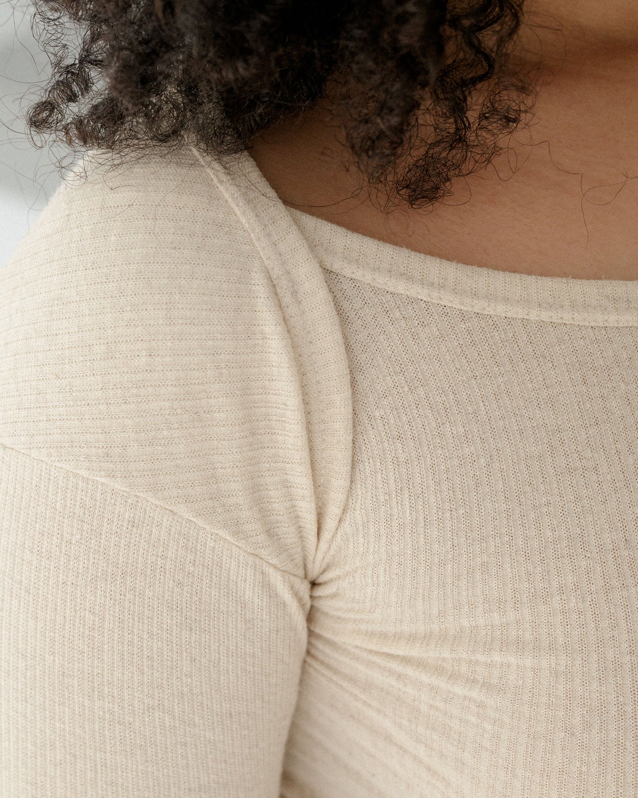 Disc Tee Shirt - Cotton Hemp Rib - Undyed