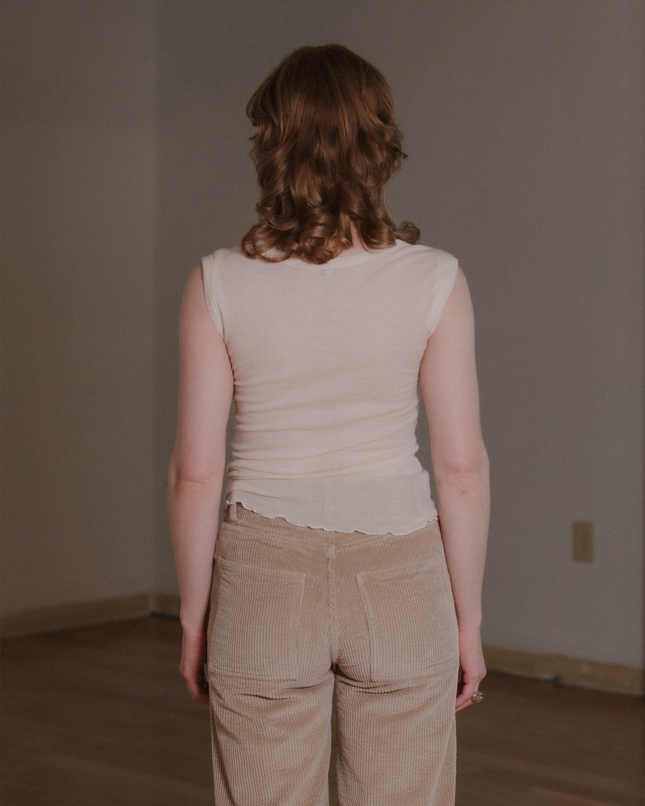 Disc Top - Fine Wool Rib - Undyed