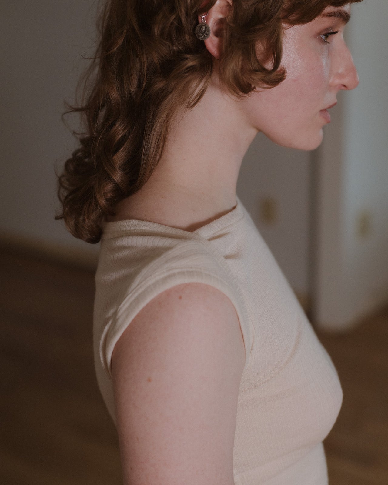 Disc Top - Fine Wool Rib - Undyed